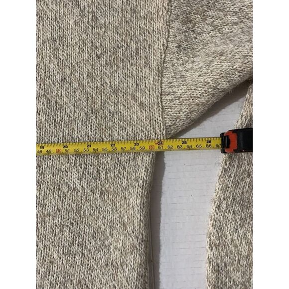 Vintage Oversized Sweater Ragg Wool Blend Northwoods Shawl Mens L Beige Ivory - Picture 11 of 11